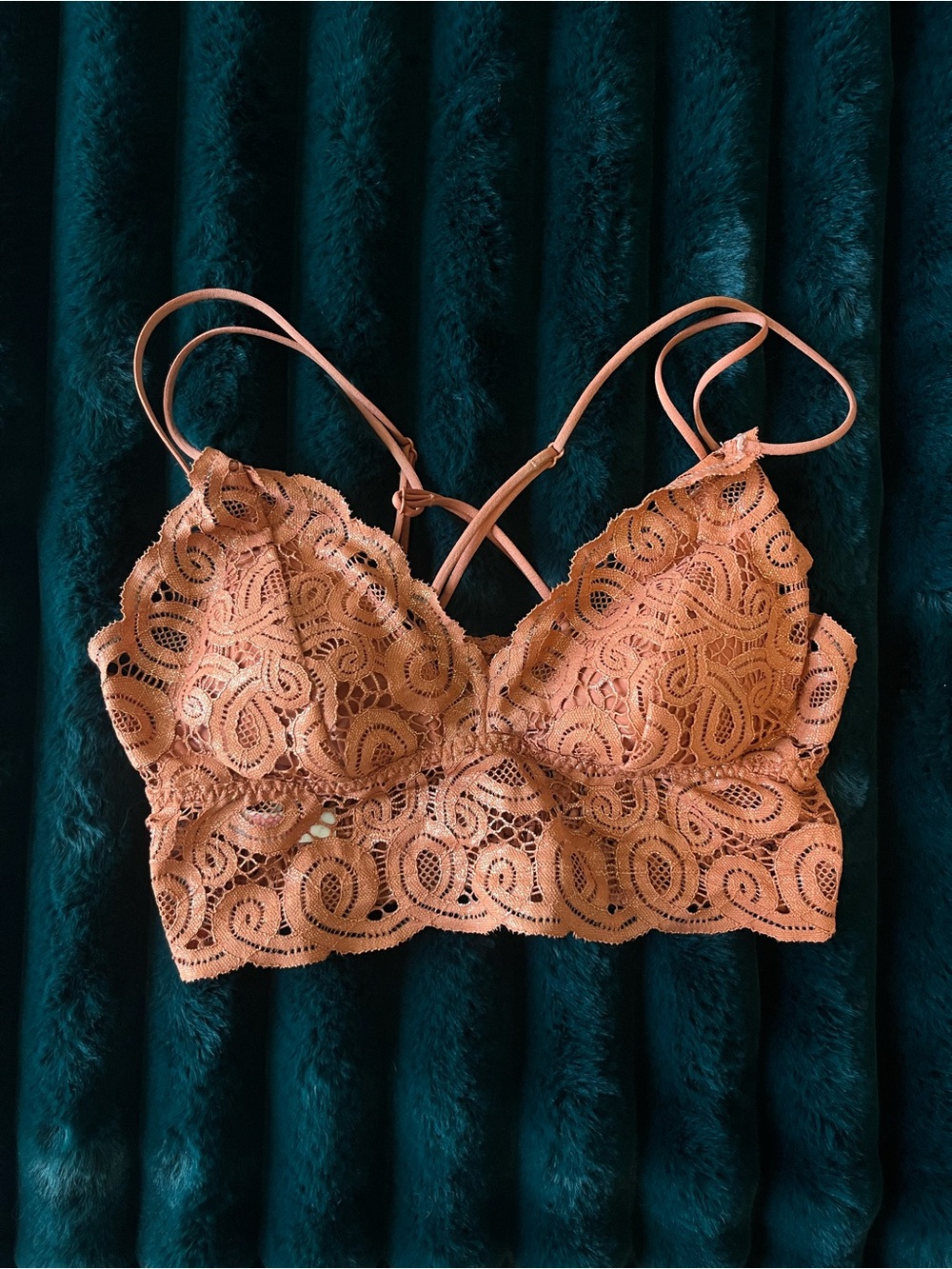 Victoria's Secret Lace Bralette in Peach